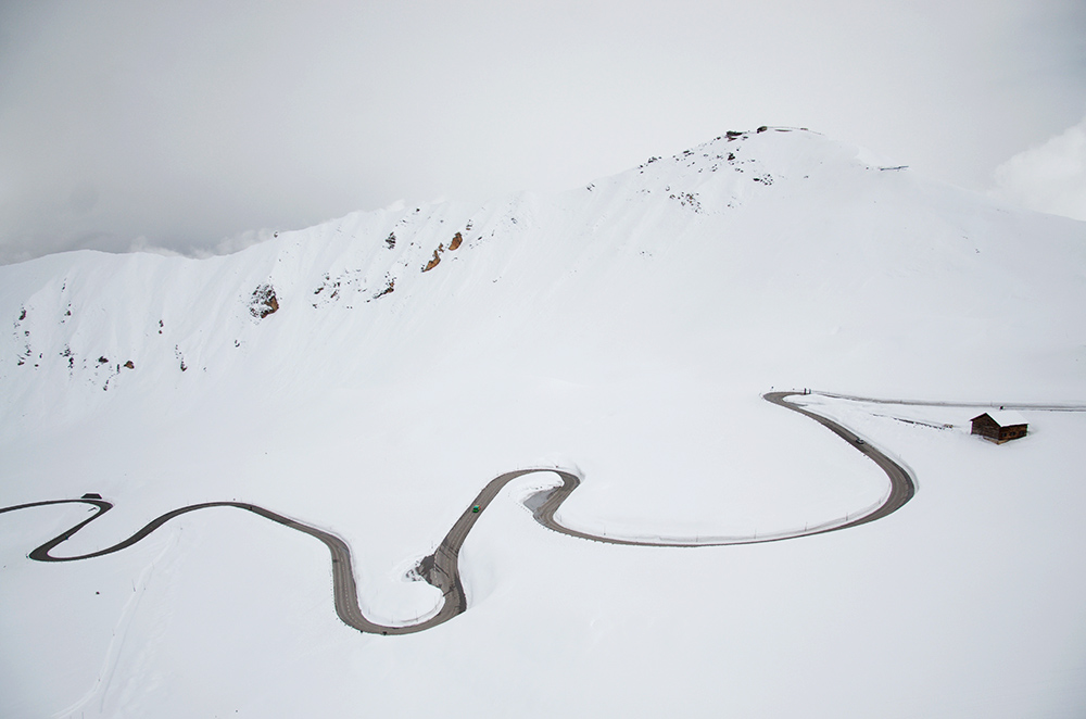 Carretera panorámica de Grossglockner, a mediados de mayo de 2016